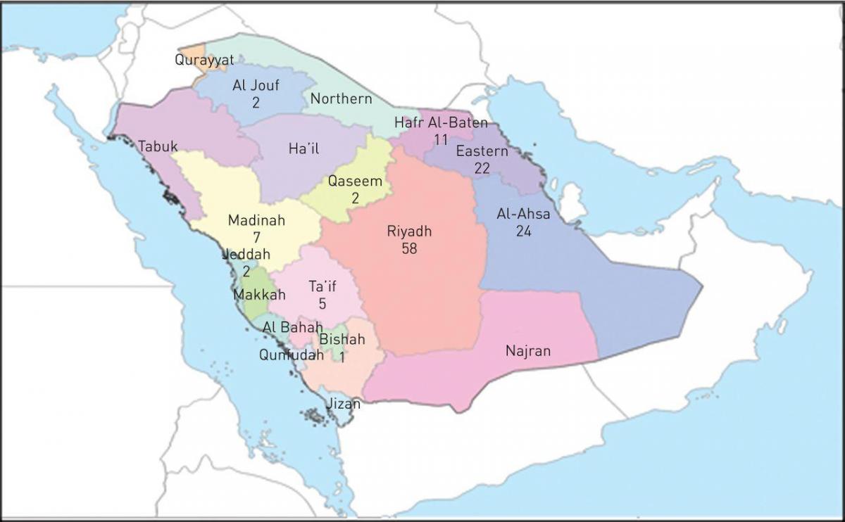 Mapa El-ахса Arabii Saudyjskiej