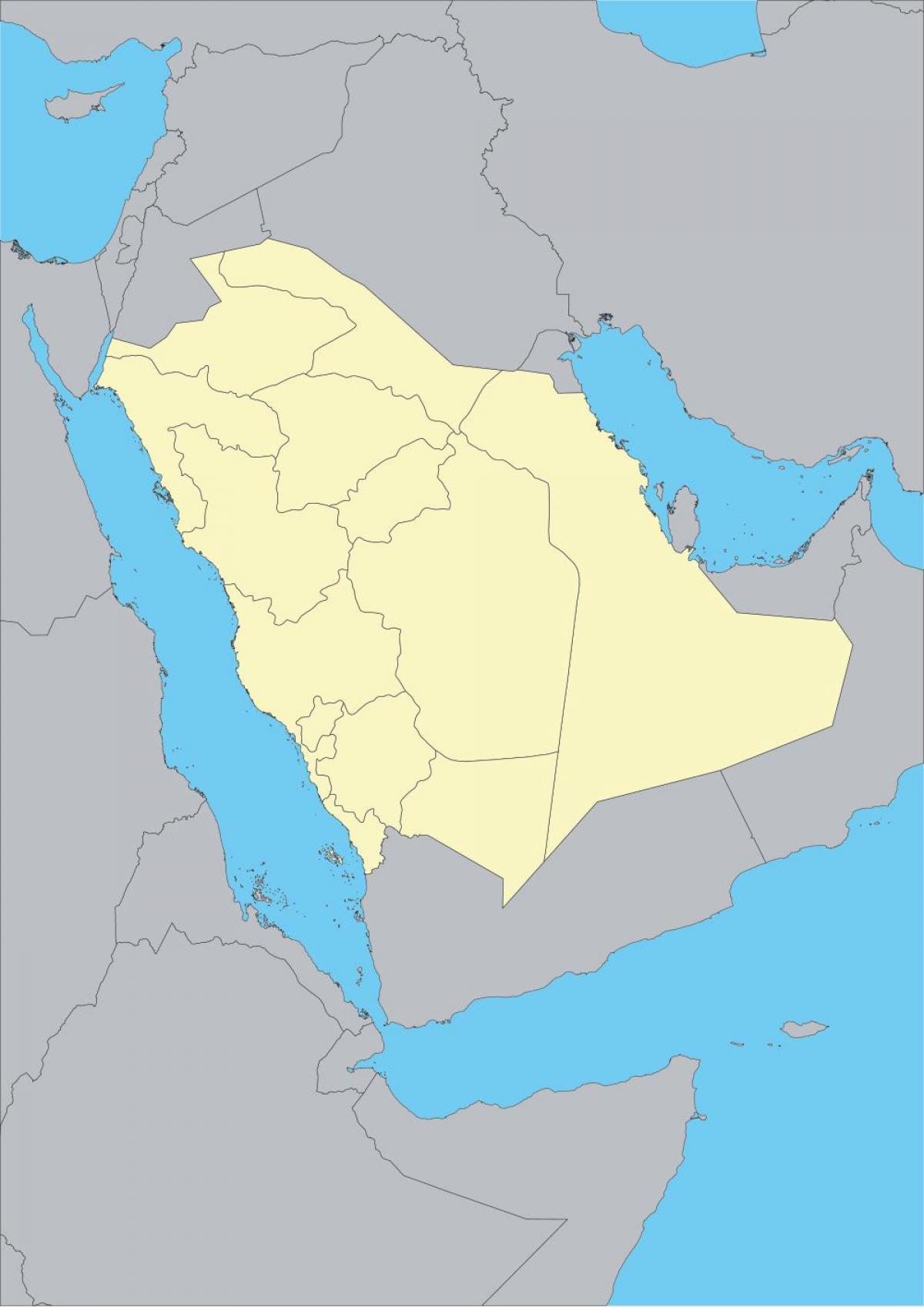 pusta mapa Arabii Saudyjskiej