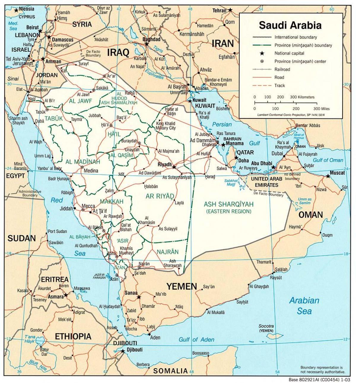 Mapa trasy Arabii Saudyjskiej 