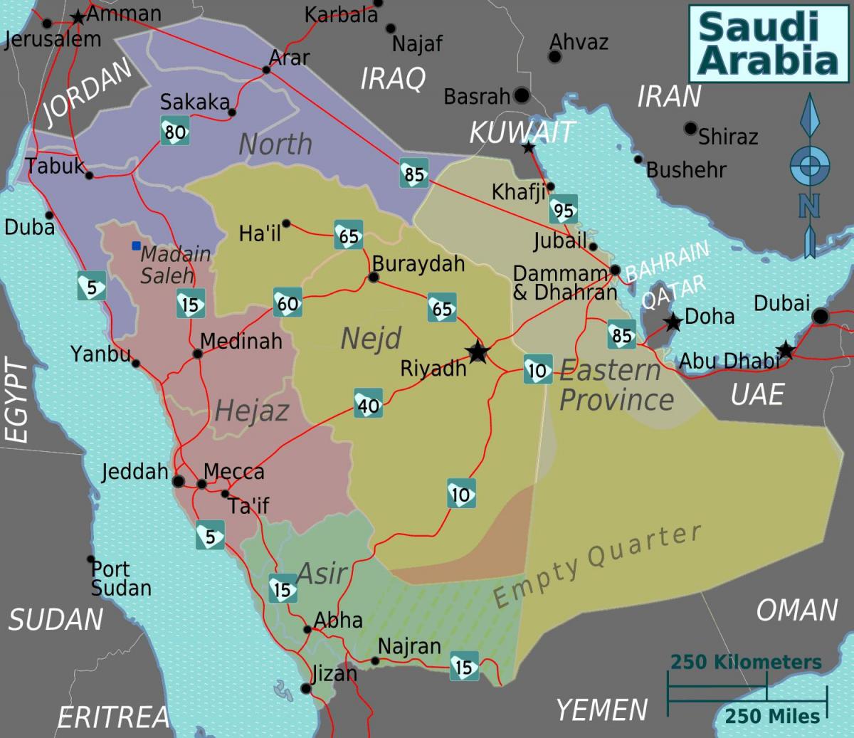 Mapa тураиф, Arabia Saudyjska