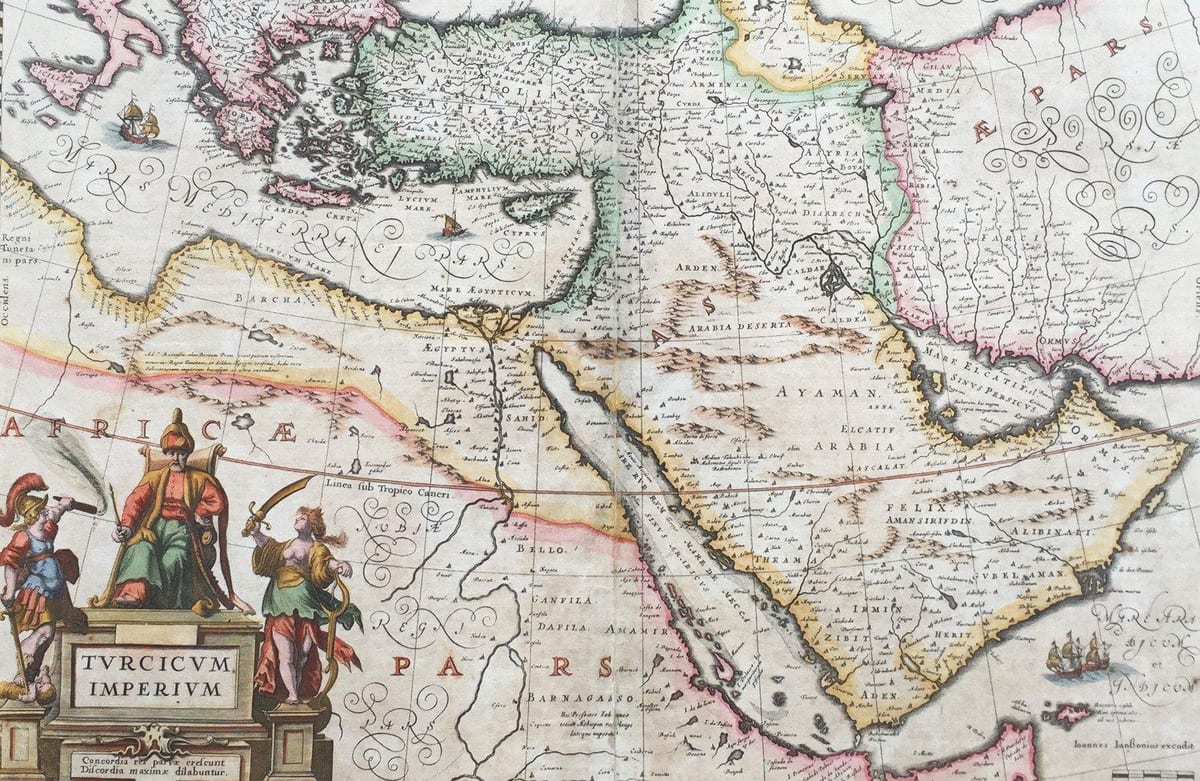stara mapa Arabii Saudyjskiej