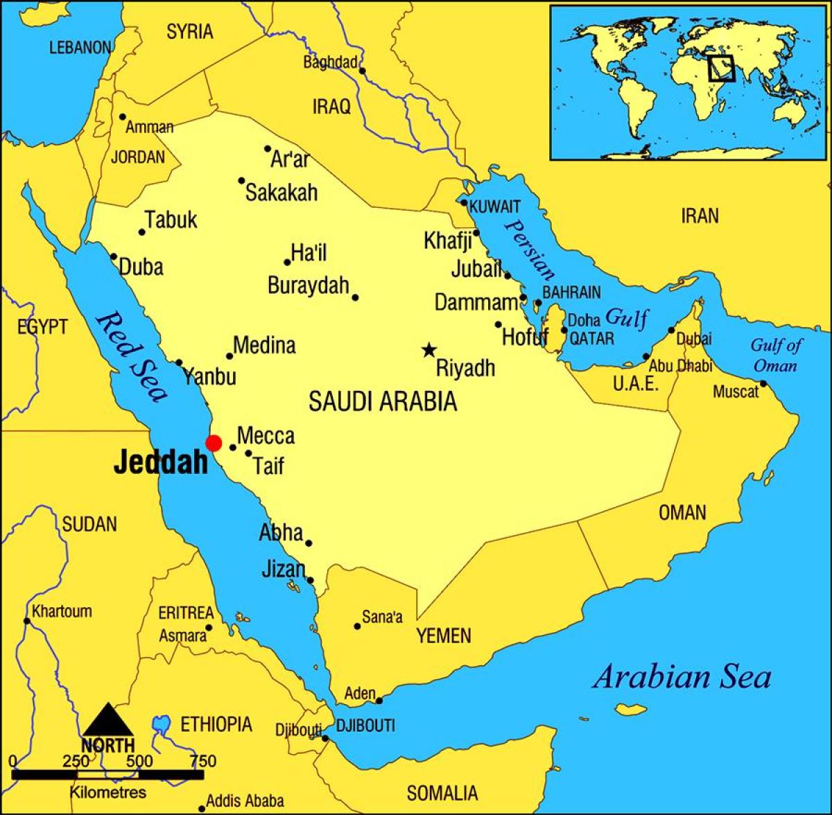 Dżudda, KSA mapie