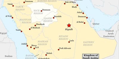 Mapa найран Arabia Saudyjska
