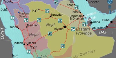 Mapa тураиф, Arabia Saudyjska