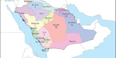 Mapa El-ахса Arabii Saudyjskiej