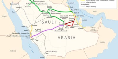 Mapa Arabii Saudyjskiej dworca 