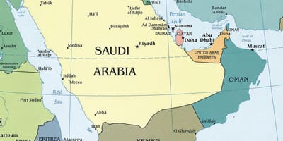 Mapa Arabii Saudyjskiej miejscu 