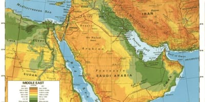 Mapa Arabii Saudyjskiej pustyni 