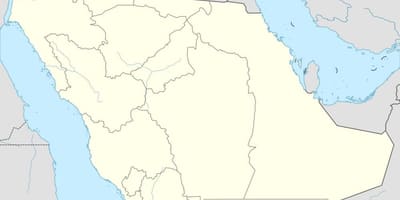 Mapa Arabii Saudyjskiej w