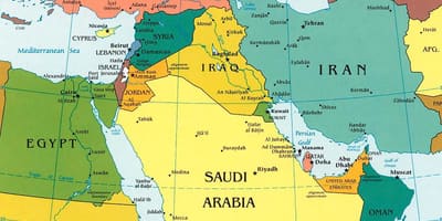 Mapa Arabii Saudyjskiej sąsiednich krajów