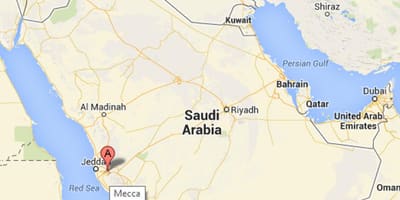 Mapa Mekka, Arabia Saudyjska