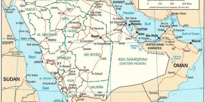 Mapa Arabii Saudyjskiej politycznych