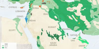 Mapa Arabii Saudyjskiej religia 