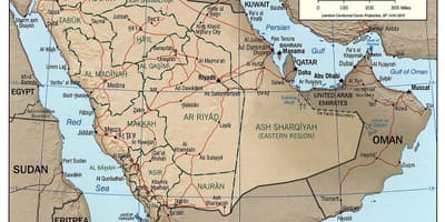 Mapa rzeki Arabia Saudyjska 